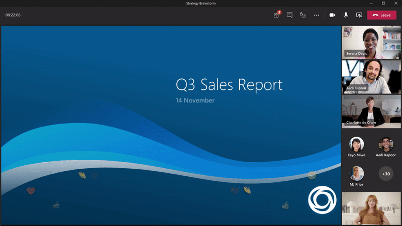 Q3 Sales Report 
14 November 